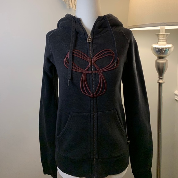 TNA Aritzia Dark Grey Zip Up Hoodie Size XS - Picture 3 of 11